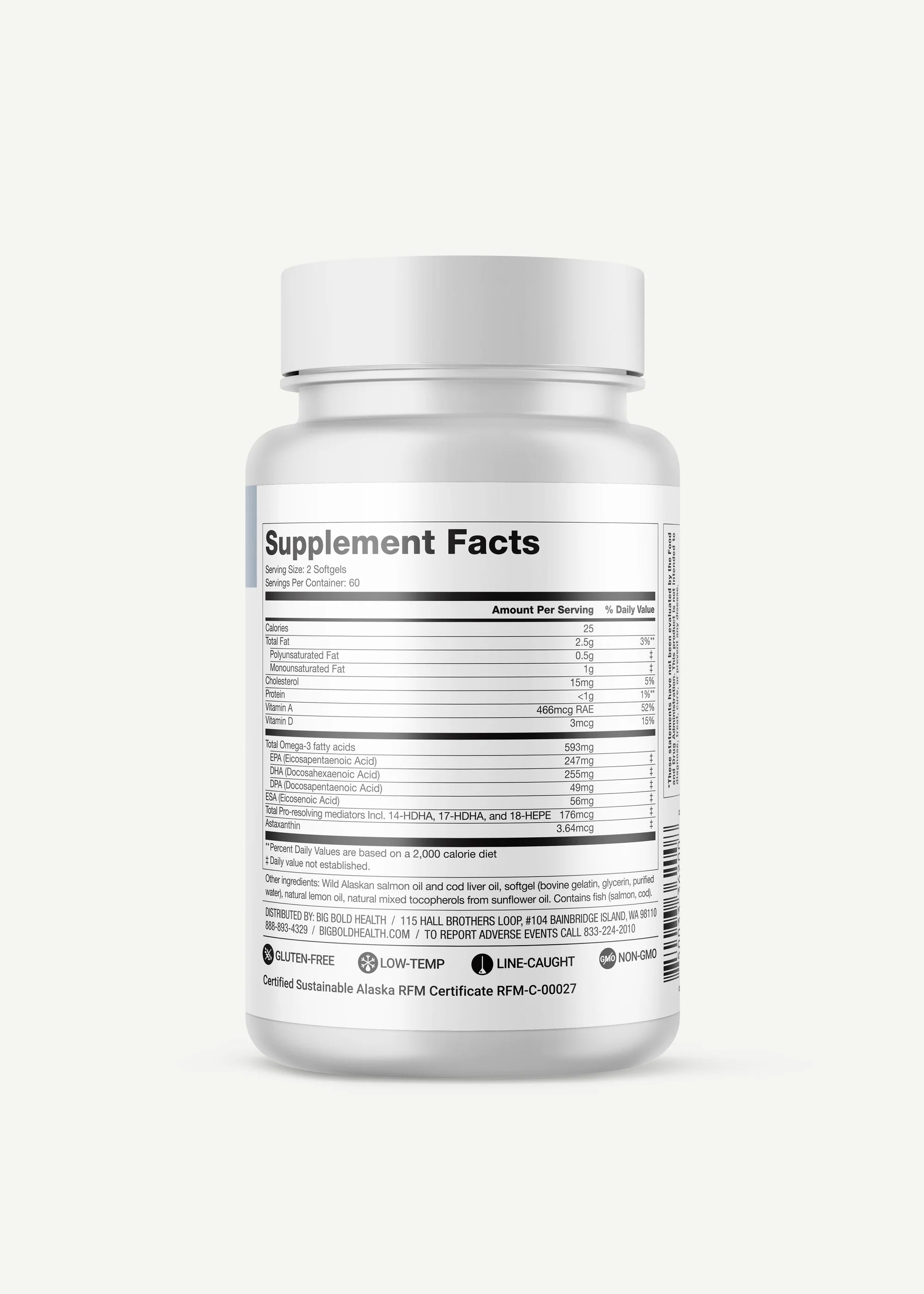 HTB Rejuvenate supplement bottle with capsules and wooden backdrop.
